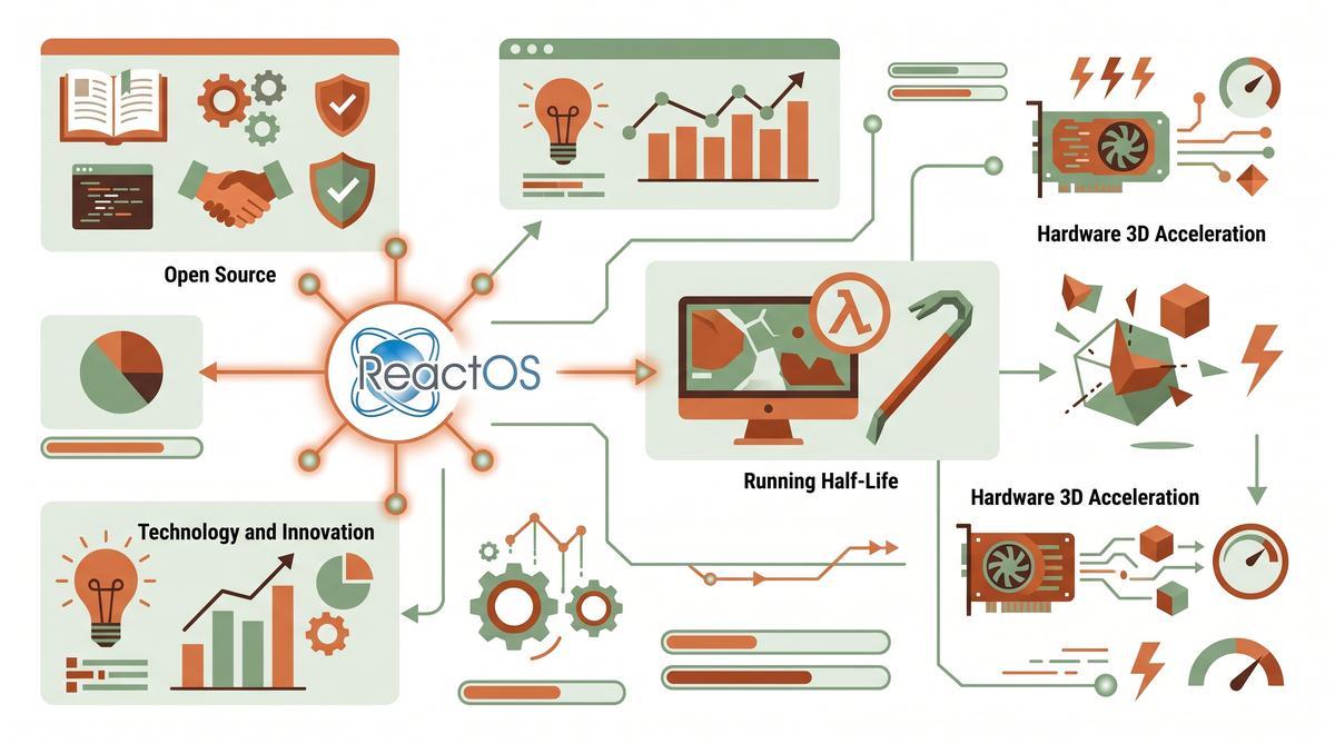 ReactOS Runs Half-Life With 3D Acceleration on Real Hardware After 28 Years — Gaming article on gikiewicz.com